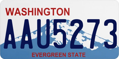 WA license plate AAU5273