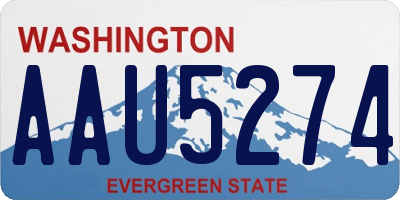 WA license plate AAU5274