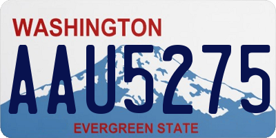 WA license plate AAU5275