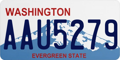 WA license plate AAU5279