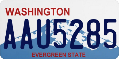 WA license plate AAU5285