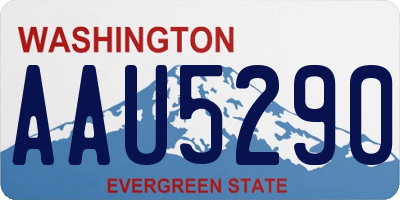 WA license plate AAU5290