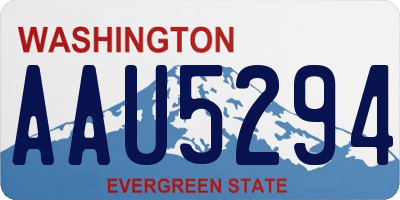 WA license plate AAU5294