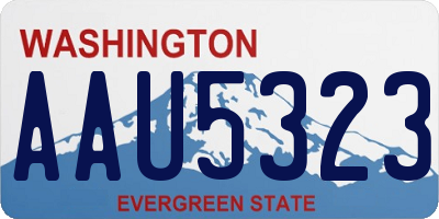 WA license plate AAU5323