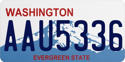 WA license plate AAU5336