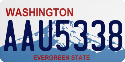 WA license plate AAU5338