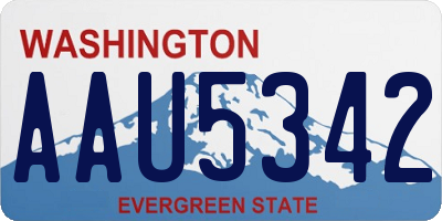 WA license plate AAU5342