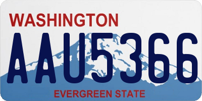 WA license plate AAU5366