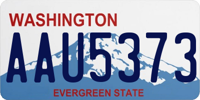 WA license plate AAU5373