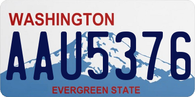 WA license plate AAU5376