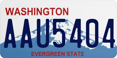 WA license plate AAU5404