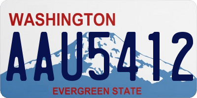 WA license plate AAU5412