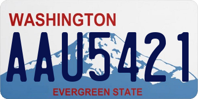 WA license plate AAU5421
