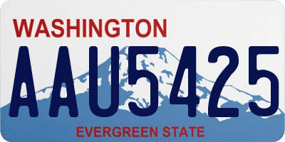 WA license plate AAU5425