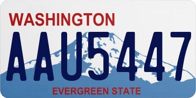 WA license plate AAU5447