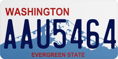 WA license plate AAU5464