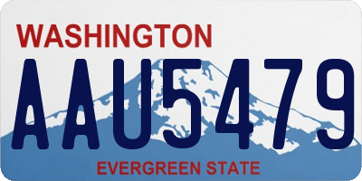 WA license plate AAU5479