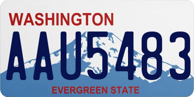 WA license plate AAU5483