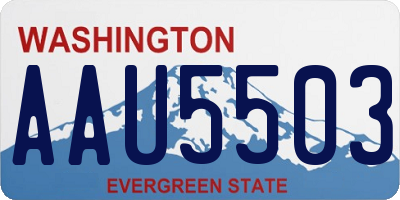 WA license plate AAU5503