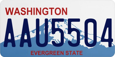 WA license plate AAU5504