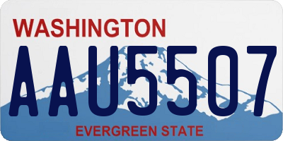 WA license plate AAU5507