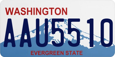 WA license plate AAU5510