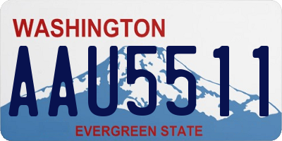 WA license plate AAU5511