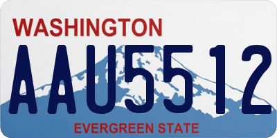 WA license plate AAU5512