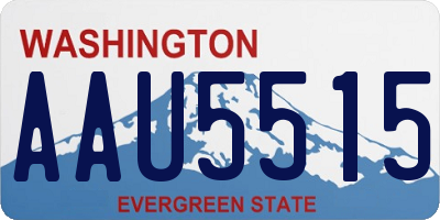 WA license plate AAU5515