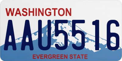 WA license plate AAU5516