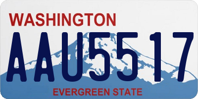 WA license plate AAU5517