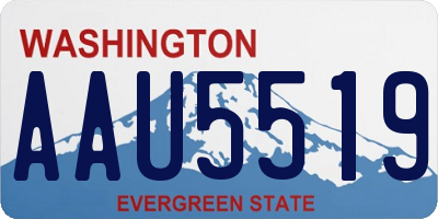 WA license plate AAU5519