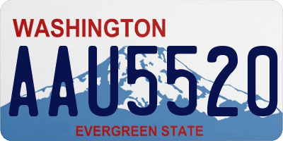 WA license plate AAU5520