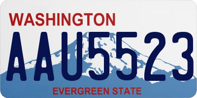 WA license plate AAU5523