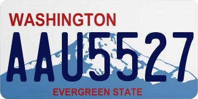 WA license plate AAU5527