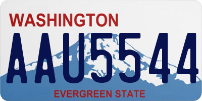 WA license plate AAU5544