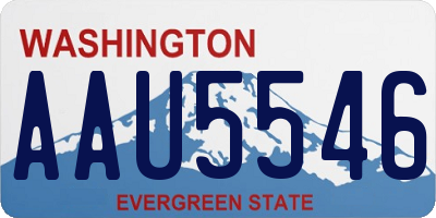 WA license plate AAU5546