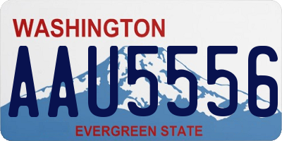 WA license plate AAU5556