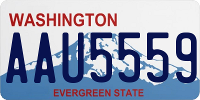 WA license plate AAU5559