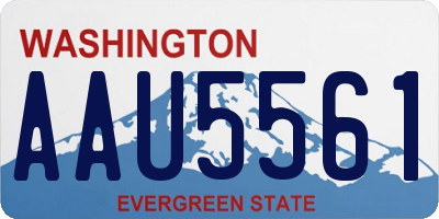 WA license plate AAU5561