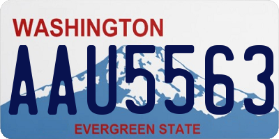 WA license plate AAU5563