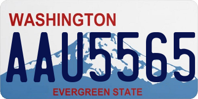 WA license plate AAU5565