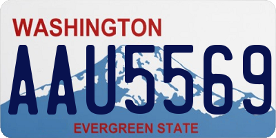 WA license plate AAU5569