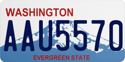 WA license plate AAU5570