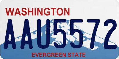 WA license plate AAU5572