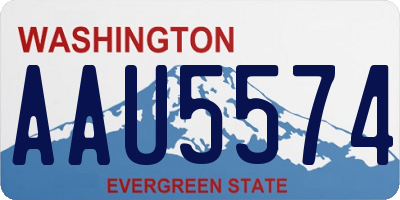 WA license plate AAU5574