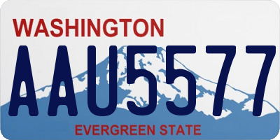 WA license plate AAU5577