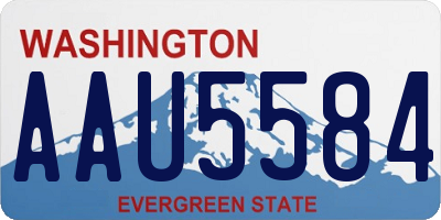 WA license plate AAU5584