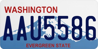 WA license plate AAU5586