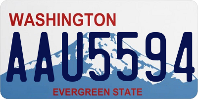 WA license plate AAU5594